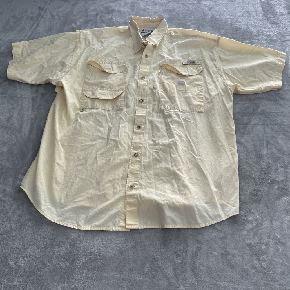 Columbia Fishing Vest Mens Large Brown GRT Omni Dry Utility Hiking Pockets